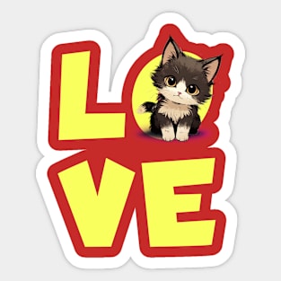 I love my kitten Sticker